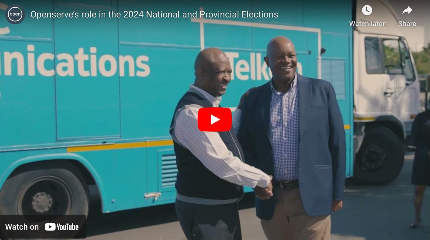 Video Thumbnail - Openserve’s role in the 2024 National and Provincial Elections
